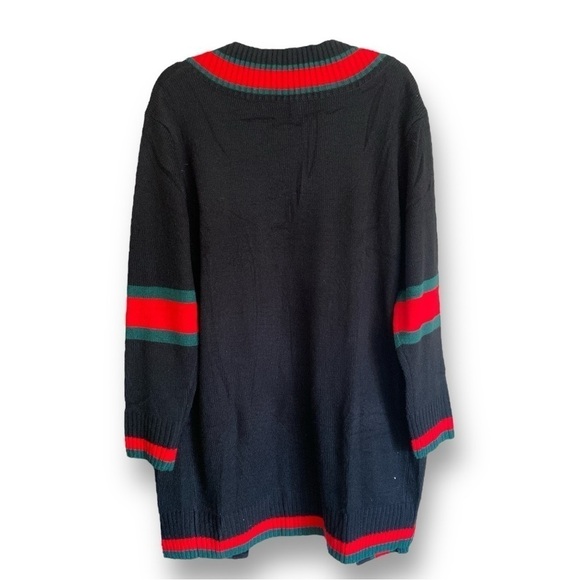 Knit Cardigan Sweater Color Block Chunky Open Front Size XL. Boho Chic NWOT - Picture 4 of 11